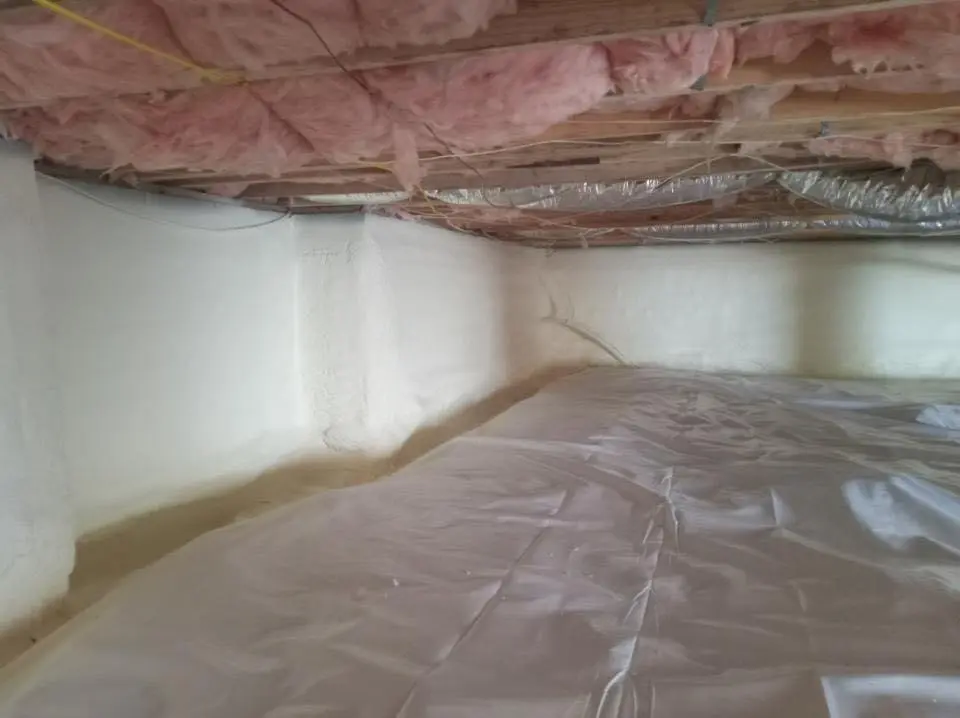 Crawl space encapsulation with closed-cell spray foam for Spray Foam Roofing in Almont